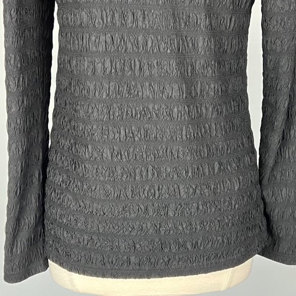 Jade Melody Tam Womens Black Mock Neck Top Long Sleeve Textured size Small - Picture 8 of 12